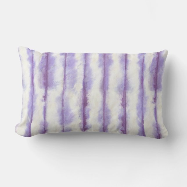 Coussin Rectangle Plum Shibori Tie Dye (Recto)