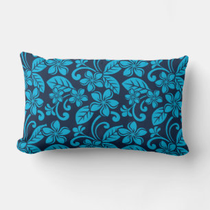 Coussin Rectangle PLUMÉRIE DE L'ÎLE (Bleu x 2)
