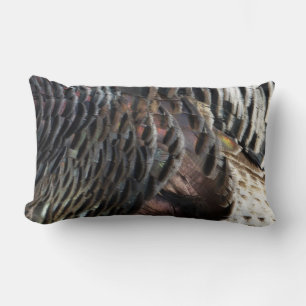 Coussin Rectangle Plumes de Dindon Sauvage I Design Abstrait de la N