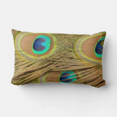 Coussin Rectangle Plumes de paon (Verso)