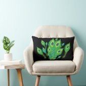 Coussin Rectangle Plumes de paon | Oiseaux de paon | Nature (Chaise)