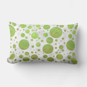 Coussin Rectangle Point de Polka verte du Kiwi Bash