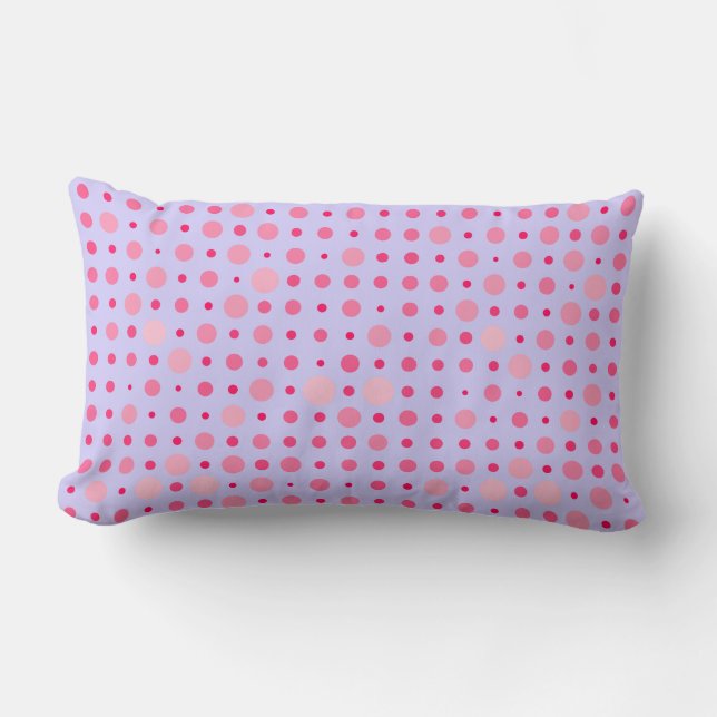 Coussin Rectangle Pointe Polka Rétro 01.Pink LPurple BG (Recto)