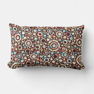 Coussin Rectangle Points Cercle couleur Motif + votre backgr. & idée