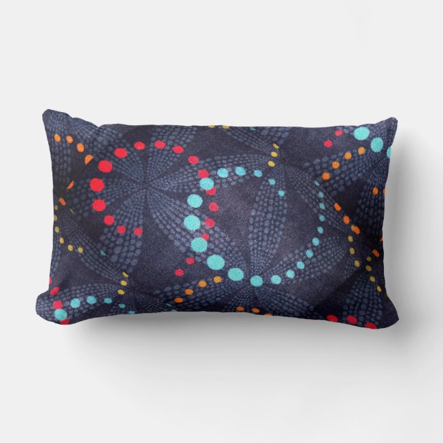 Coussin Rectangle Points de couleur (Recto)