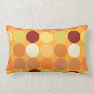 Coussin Rectangle Points de la moitié du siècle, or de moutarde et