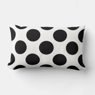 Coussin Rectangle Points sans couture motif noir + votre dos
