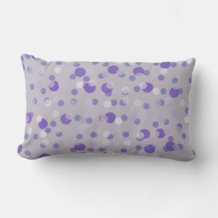 Coussin Rectangle points violets, lavande et gris