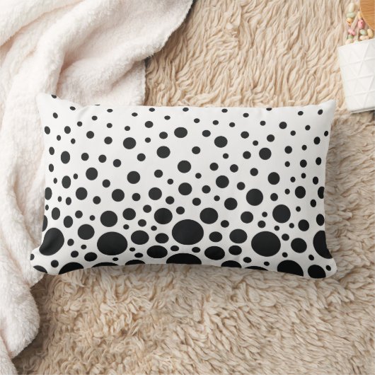 Coussin Rectangle Pois blanc et noir (Couverture)