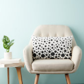 Coussin Rectangle Pois blanc et noir (Chaise)
