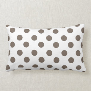 Coussin Rectangle Pois de Taupe