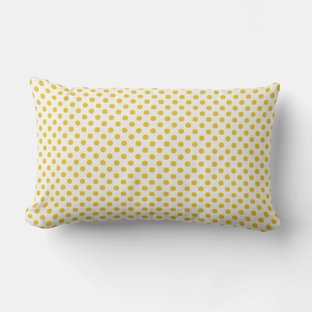 Coussin Rectangle Pois jaune d'or (Recto)