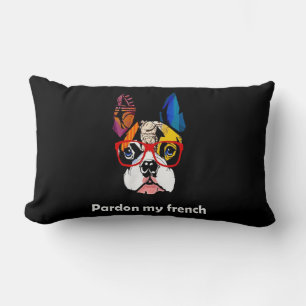 Coussin Rectangle Poison de Frenchie My French Bull Dog Colorful