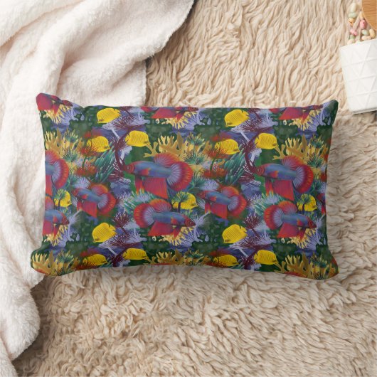 Coussin Rectangle Poisson bleu marine (Couverture)