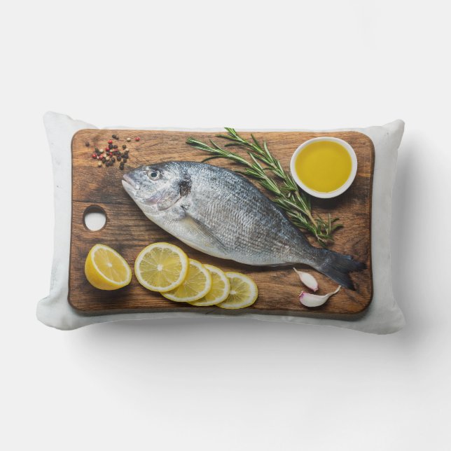 Coussin Rectangle Poisson Dorado (Recto)