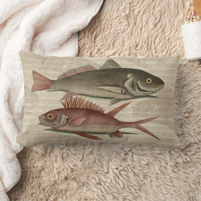 Coussin Rectangle Poisson Perche Rouge Pêcheur d'Art (Couverture)