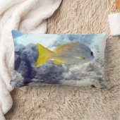 Coussin Rectangle Poisson rayé jaune (Couverture)