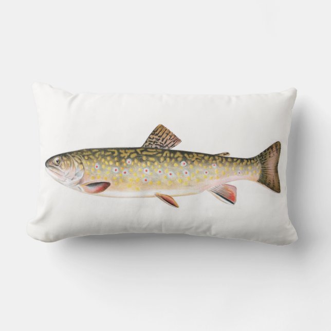 Coussin Rectangle Poissons de truite de ruisseau (Recto)
