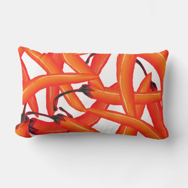 Coussin Rectangle Poivrons rouges Hot Chili (Recto)