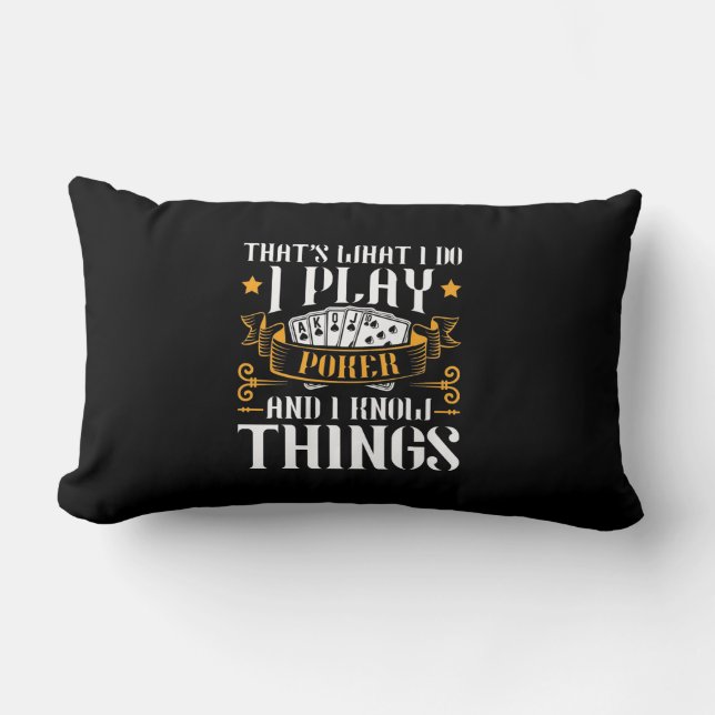 Coussin Rectangle Poker C'Est Ce Que Je Joue (Recto)