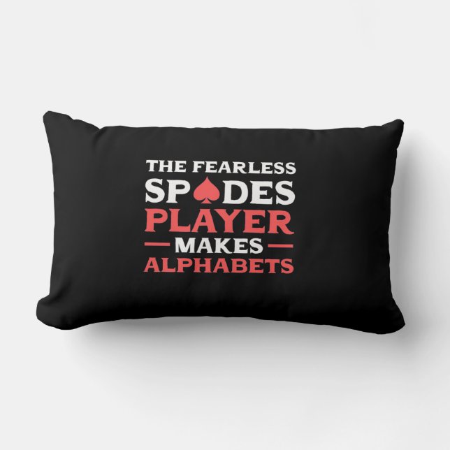 Coussin Rectangle Poker Le Joueur Fearles Spades (Recto)