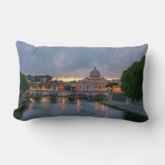 Coussin Rectangle Pont Saint-Ange, Basilique Saint-Pierre, Rome (Recto)