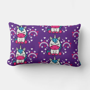 Coussin Rectangle Pony de licorne violette