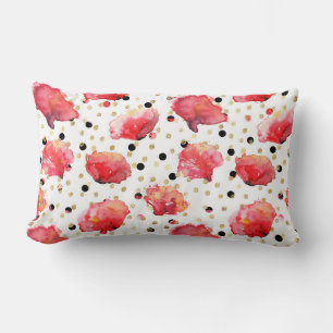 Coussin Rectangle Poppies et Pois