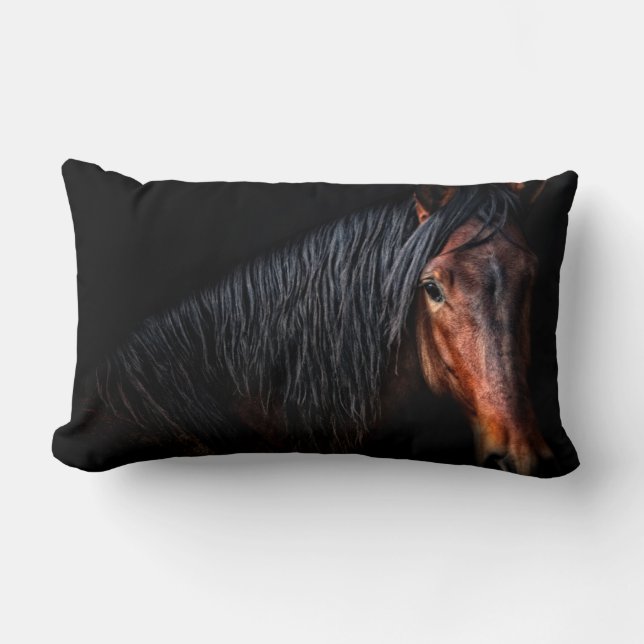 Coussin Rectangle Portrait de cheval VII (Recto)