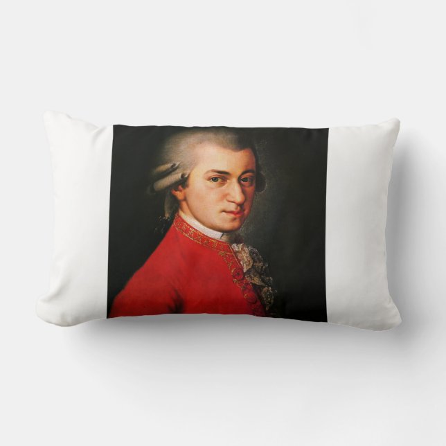 Coussin Rectangle Portrait de Wolfgang Amadeus Mozart (Recto)