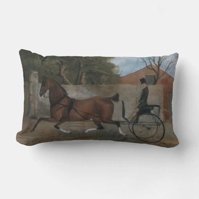 Coussin Rectangle Portrait d'un Gentleman dans un chariot (Recto)