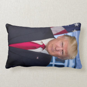 Coussin Rectangle Portrait officiel de Donald Trump à la présidence
