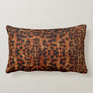Coussin Rectangle Poster de animal de Grunge Jaguar Vintage en détr
