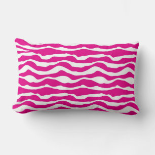 Coussin Rectangle Poster de animal rose et blanc