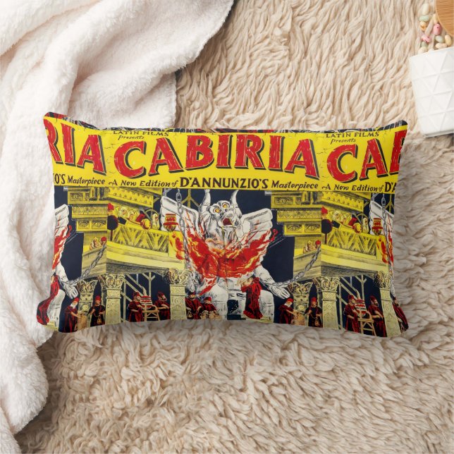 Coussin Rectangle Poster de Cabiria Vieux Film Image Jeter l'oreille (Couverture)