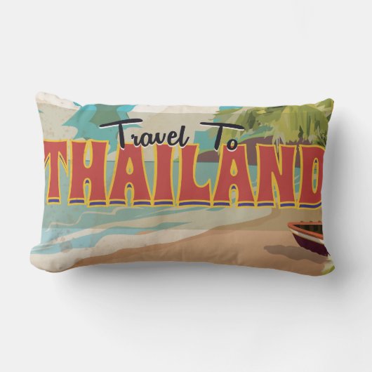 Coussin Rectangle poster de Thaïlande Travel (Recto)