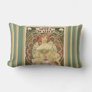 Coussin Rectangle Poster vintage de café