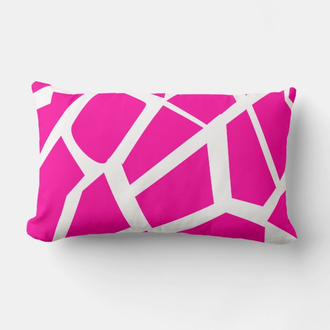 Coussin Rectangle Posters de animaux sauvages Motifs de girafe rose  (Recto)