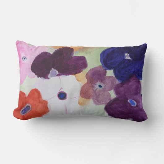 Coussin Rectangle Pouce Lumbar Anemones Spring (Recto)