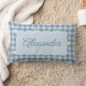 Coussin Rectangle Poudre Bleu Gingham Oie Vérification de Buffalo No (Couverture)