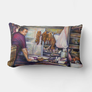 Coussin Rectangle Poulet baisé au soleil, Singapour