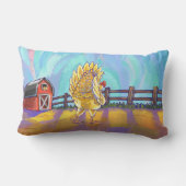 Coussin Rectangle Poulet mignon de têtes et de queues (Verso)