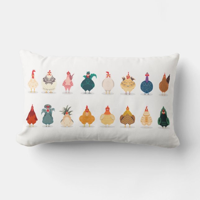 Coussin Rectangle  Poulet mou (Recto)