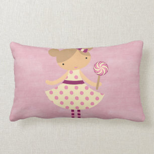 Coussin Rectangle Poupée Girly adorable de pays