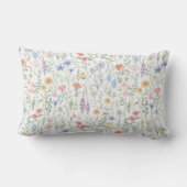 Coussin Rectangle Prairie de fleurs sauvages coquette  (Verso)