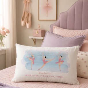 Coussin Rectangle Pratique de ballet coloré personnalisé