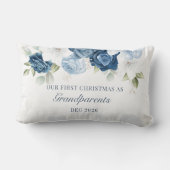 Coussin Rectangle Premier Noël des grands-parents Eucalyptus Floral (Verso)