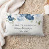 Coussin Rectangle Premier Noël des grands-parents Eucalyptus Floral (Couverture)