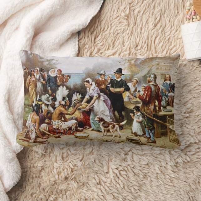 Coussin Rectangle Premier Thanksgiving, 1621, (Couverture)