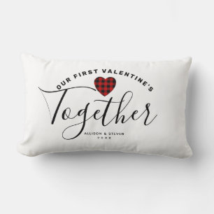 Coussin Rectangle Premier Valentines Jour Couples de coeur Personnal